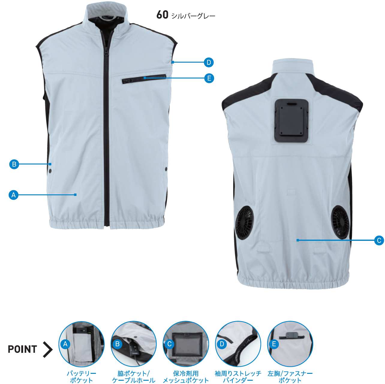 ｂｉｇｂｏｒｎ　冷蔵服２０２６　半袖ジャケット　ＴＨ６１５
